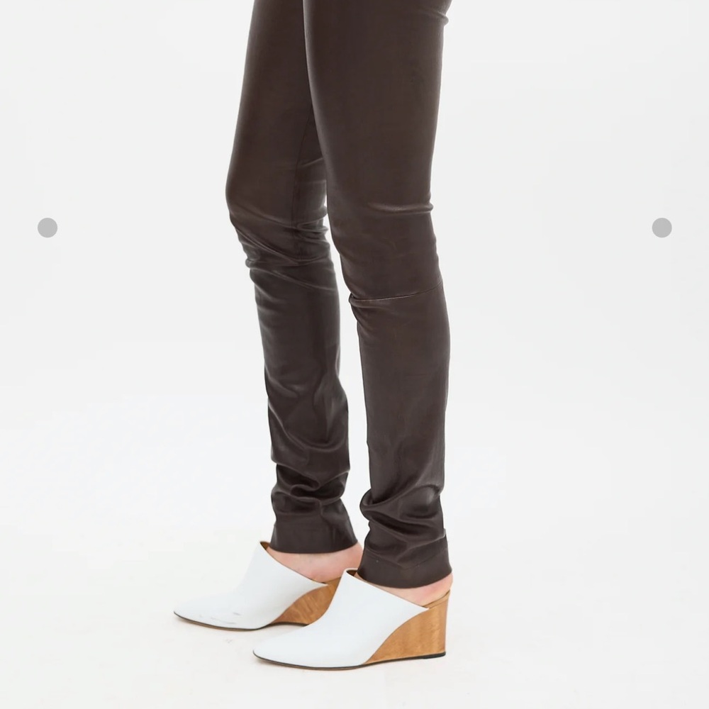 The Row Stretch Leather Moto Pants